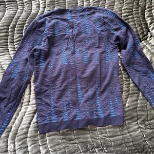 Versace Blue and Purple Patterned Sweater